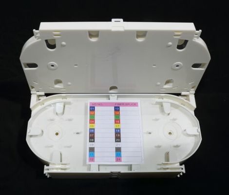 جعبه سفید فیبر نوری 24 هسته 24 آستین برش فیبر با مواد ABS محافظت می شود